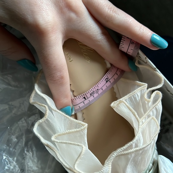 Nicola Bathie x Antonio Melani Sophia chiffon velvet bow dress mules - Sz 8 - Picture 16 of 16